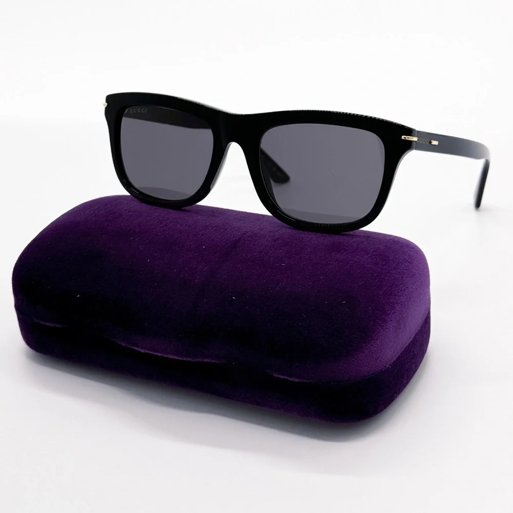 NEW GUCCI GG1444S 001 SQUARE BLACK GREY MEN SUNGLASSES GUCCI
